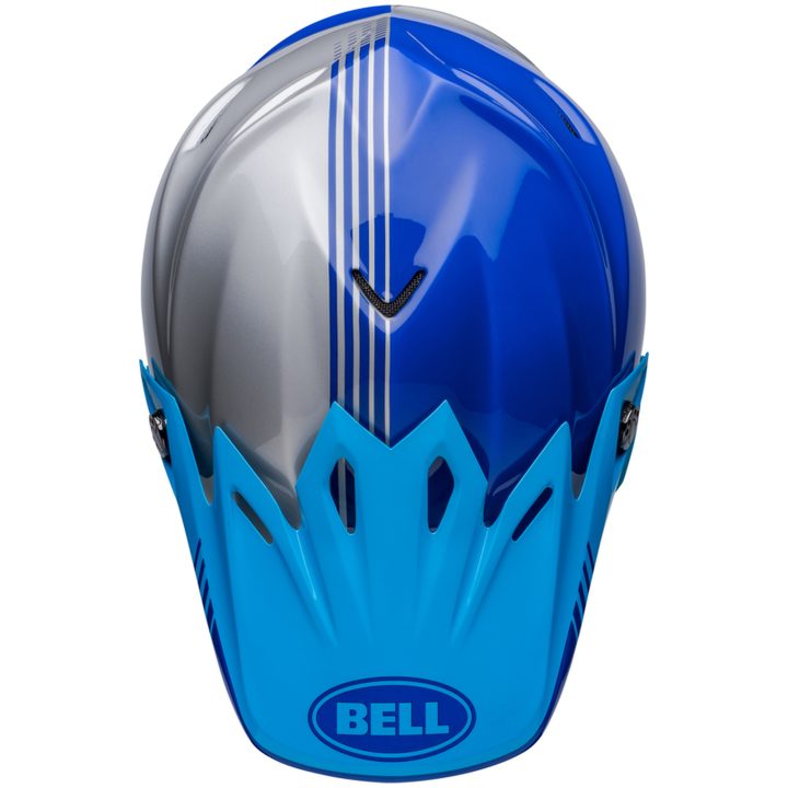 Crosshjälm Moto-9 Mips Louver Glans Grå/blå BELL XL – bild 5