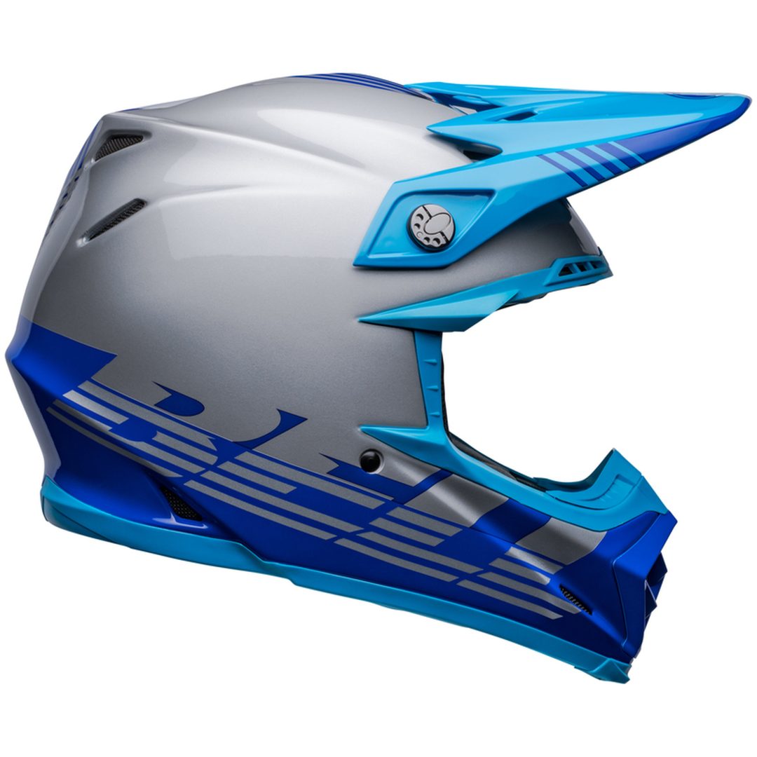 Crosshjälm Moto-9 Mips Louver Glans Grå/blå BELL XL – bild 2
