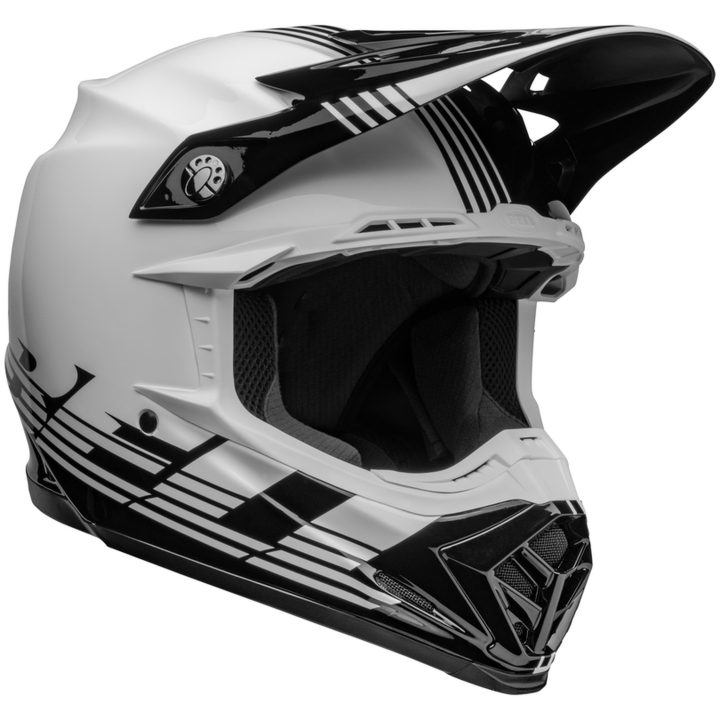 Crosshjälm Moto-9 Mips Louver Glans Svart/vit BELL XL – bild 9