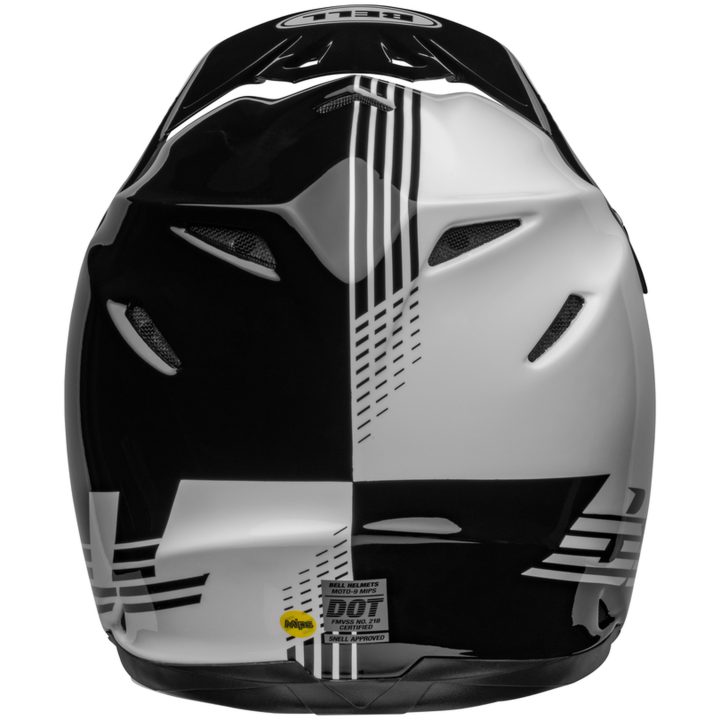 Crosshjälm Moto-9 Mips Louver Glans Svart/vit BELL XL – bild 3
