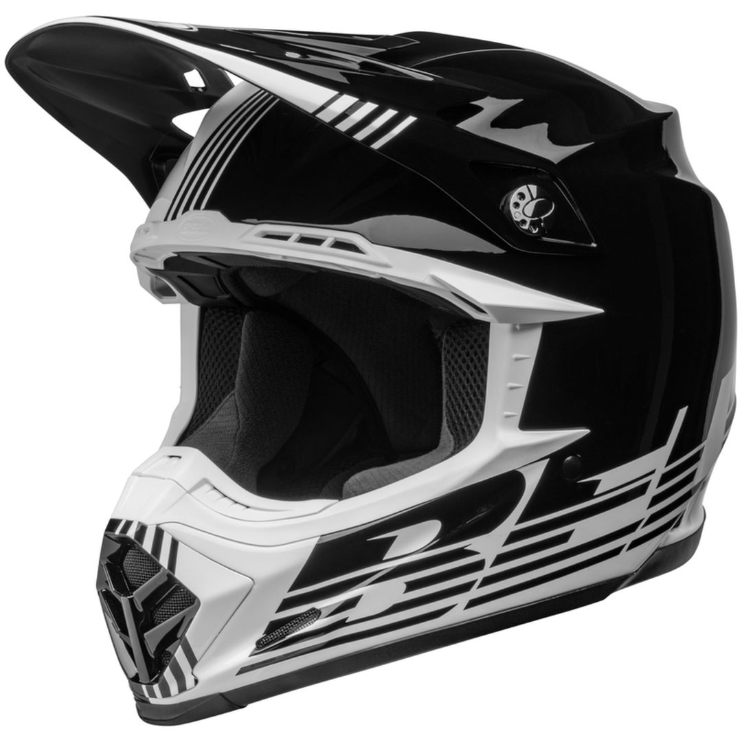 Crosshjälm Moto-9 Mips Louver Glans Svart/vit BELL XL