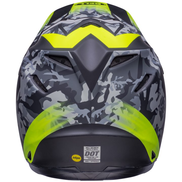 Crosshjälm Moto-9 Mips Venom Matt Svart/camo/hi-viz Gul BELL XL – bild 3