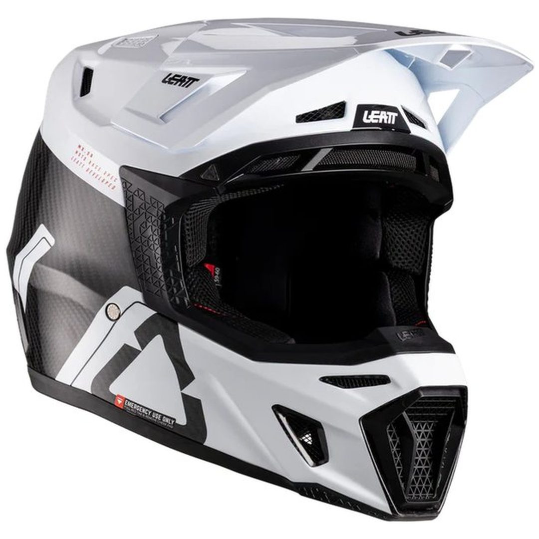 Crosshjälm Moto 9.5 Carbon/Vit Leatt S (55-56 cm) – bild 11