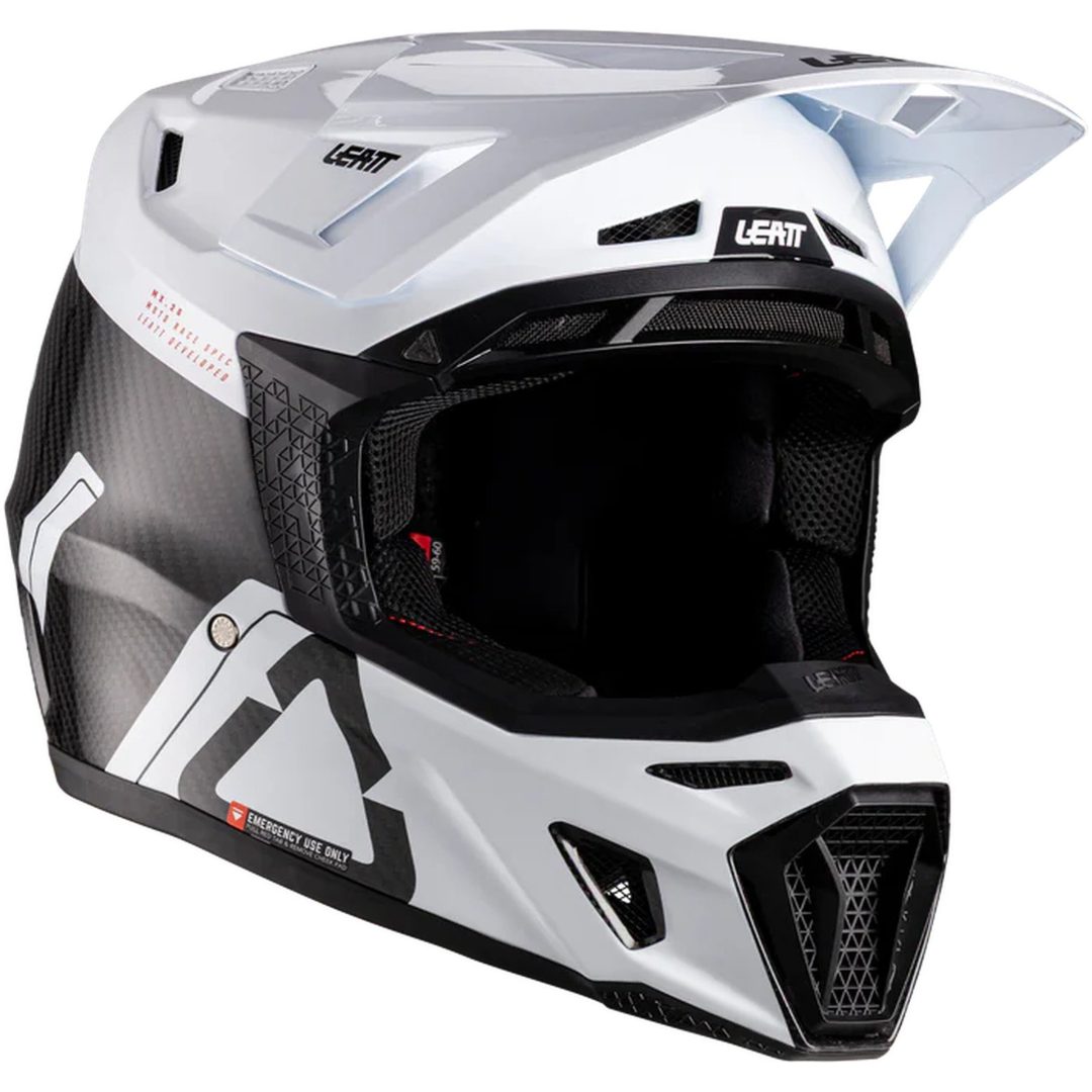 Crosshjälm Moto 9.5 Carbon/Vit Leatt S (55-56 cm) – bild 6