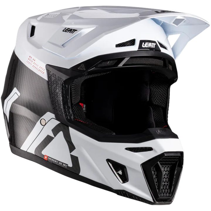 Crosshjälm Moto 9.5 Carbon/Vit Leatt S (55-56 cm) – bild 6