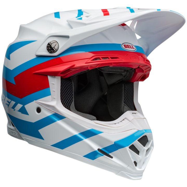 Crosshjälm Moto-9s Flex Banshee Glans Vit/röd BELL XL – bild 9