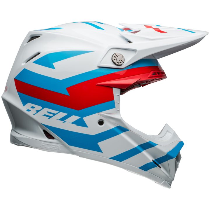 Crosshjälm Moto-9s Flex Banshee Glans Vit/röd BELL XL – bild 6