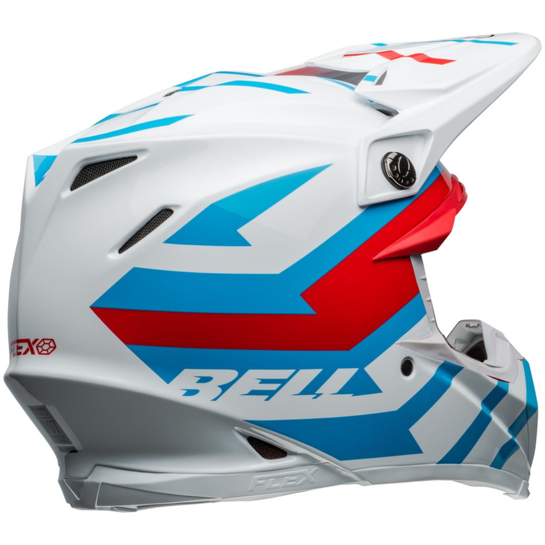 Crosshjälm Moto-9s Flex Banshee Glans Vit/röd BELL XL – bild 4