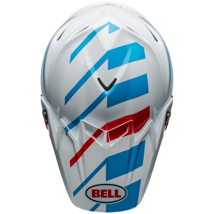 Crosshjälm Moto-9s Flex Banshee Glans Vit/röd BELL XL – bild 2