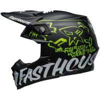 Crosshjälm Moto-9s Flex Fasthouse Mc Core Matt Svart/gul/vit BELL
