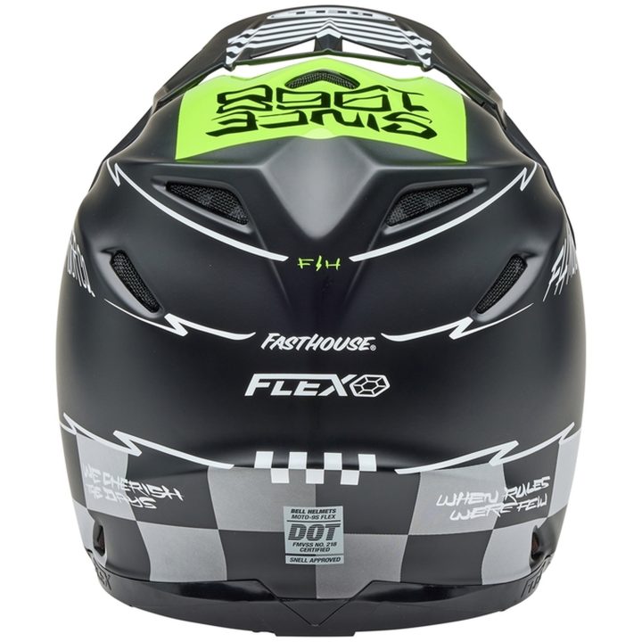 Crosshjälm Moto-9s Flex Fasthouse Smoke Bomb Matt Glans Svart/hiviz Gul/vit/grön BELL XL – bild 6