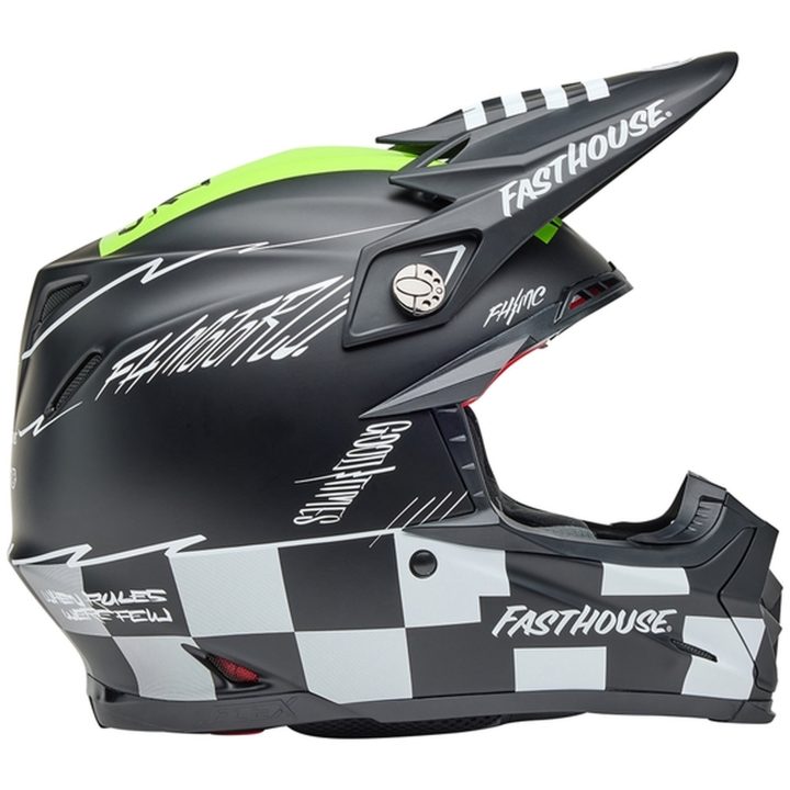 Crosshjälm Moto-9s Flex Fasthouse Smoke Bomb Matt Glans Svart/hiviz Gul/vit/grön BELL XL – bild 8