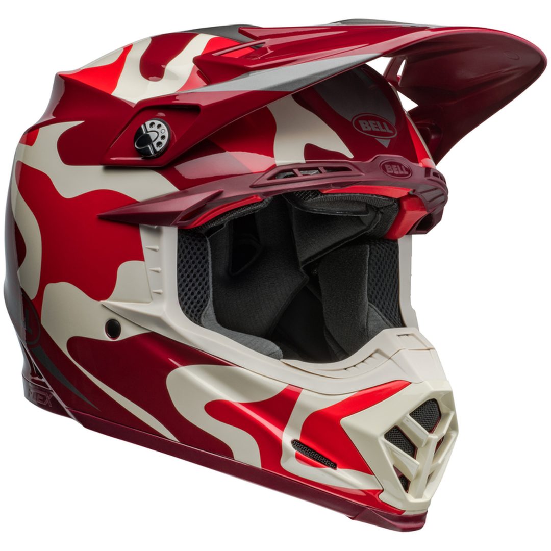 Crosshjälm Moto-9s Flex Ferrandis Méchant Glans Röd/silver BELL L – bild 9