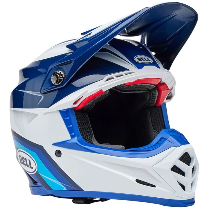 Crosshjälm Moto-9s Flex Glans Blå/svart BELL L – bild 3