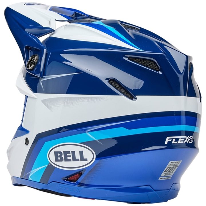 Crosshjälm Moto-9s Flex Glans Blå/svart BELL L – bild 5