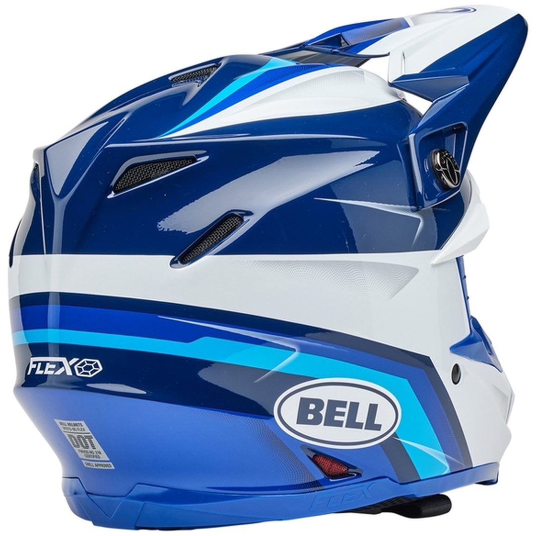 Crosshjälm Moto-9s Flex Glans Blå/svart BELL L – bild 7