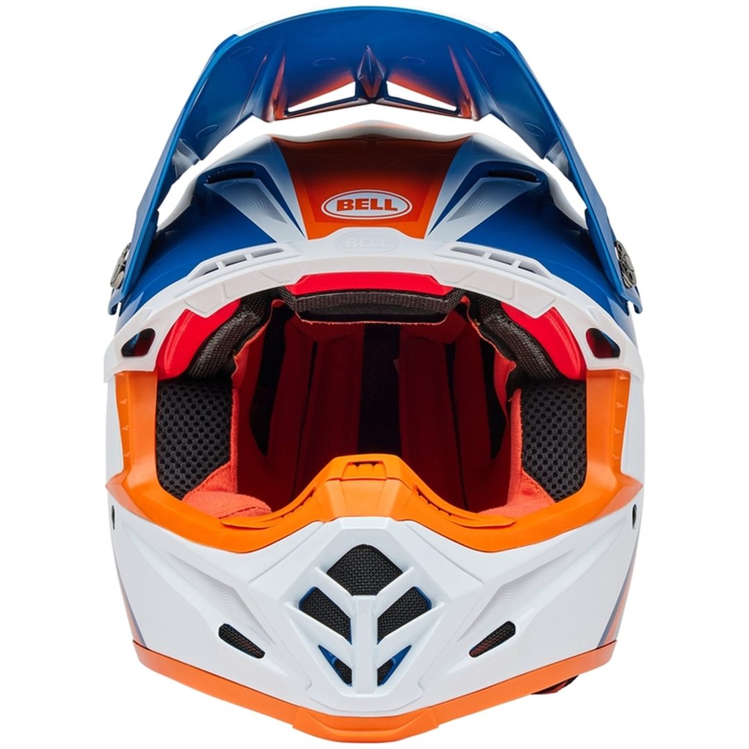 Crosshjälm Moto-9s Flex Glans Orange/blå/vit BELL L – bild 2