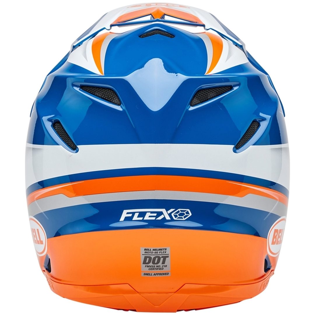 Crosshjälm Moto-9s Flex Glans Orange/blå/vit BELL L – bild 6