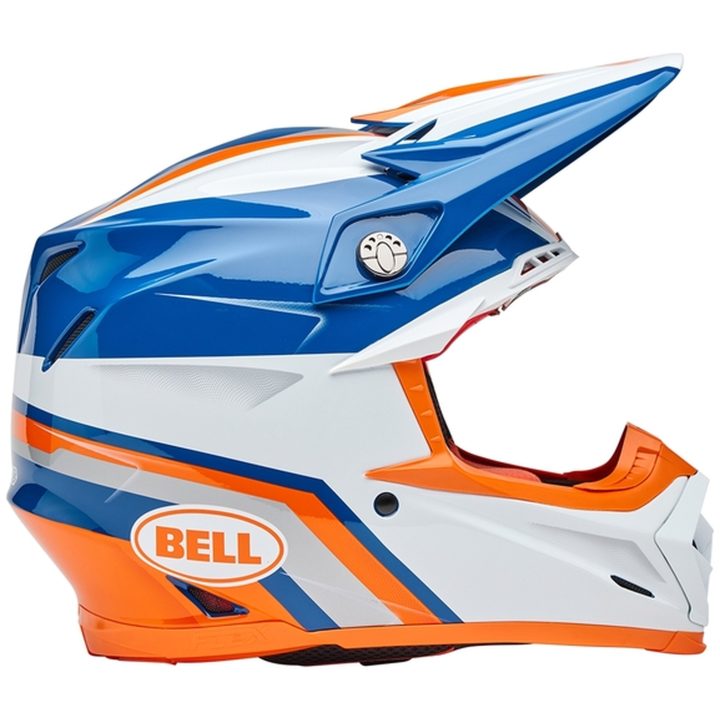 Crosshjälm Moto-9s Flex Glans Orange/blå/vit BELL L – bild 8