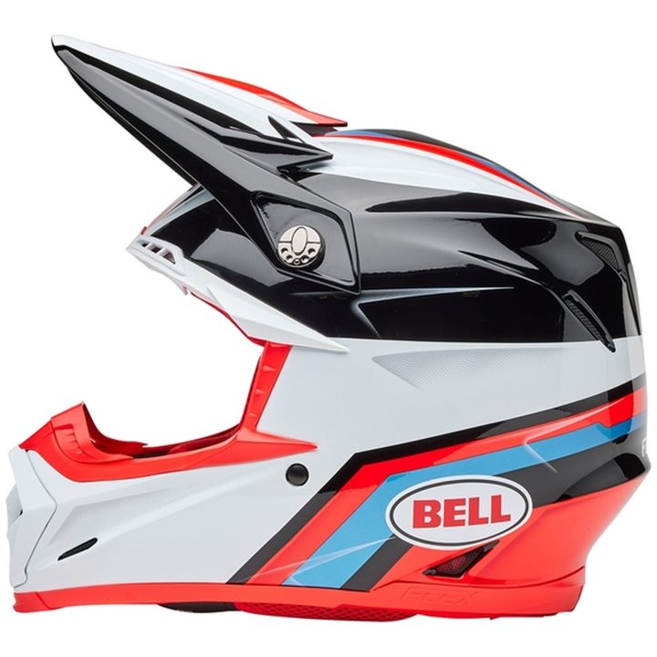 Crosshjälm Moto-9s Flex Glans Röd/svart/vit BELL L – bild 4