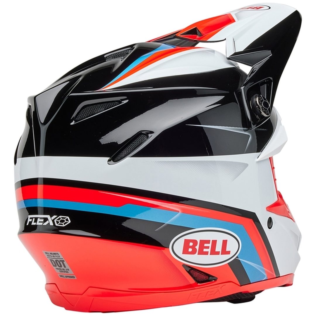 Crosshjälm Moto-9s Flex Glans Röd/svart/vit BELL L – bild 7