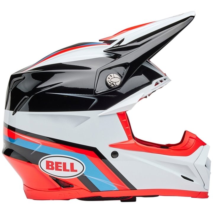 Crosshjälm Moto-9s Flex Glans Röd/svart/vit BELL L – bild 8