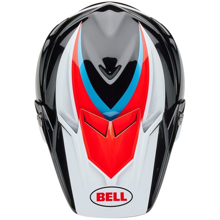 Crosshjälm Moto-9s Flex Glans Röd/svart/vit BELL L – bild 9