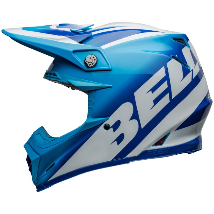 Crosshjälm Moto-9s Flex Rail Glans Blå/vit BELL s – bild 8