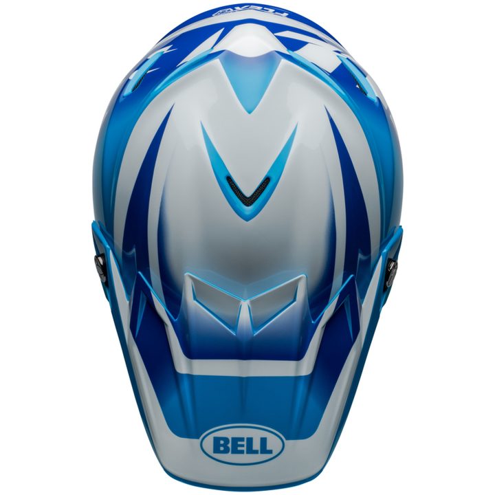 Crosshjälm Moto-9s Flex Rail Glans Blå/vit BELL s – bild 3