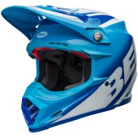 Crosshjälm Moto-9s Flex Rail Glans Blå/vit BELL