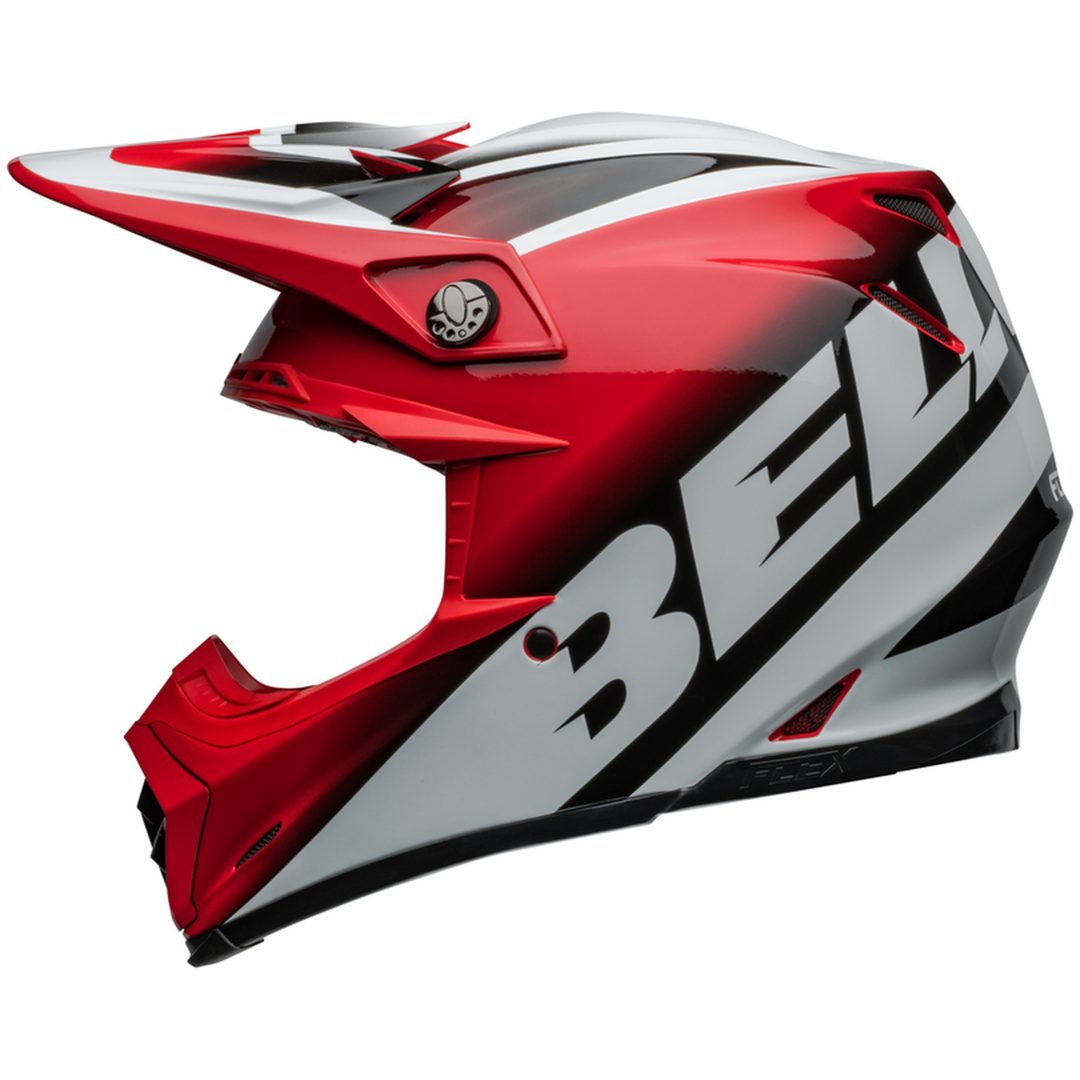Crosshjälm Moto-9s Flex Rail Glans Röd/vit BELL XL – bild 8
