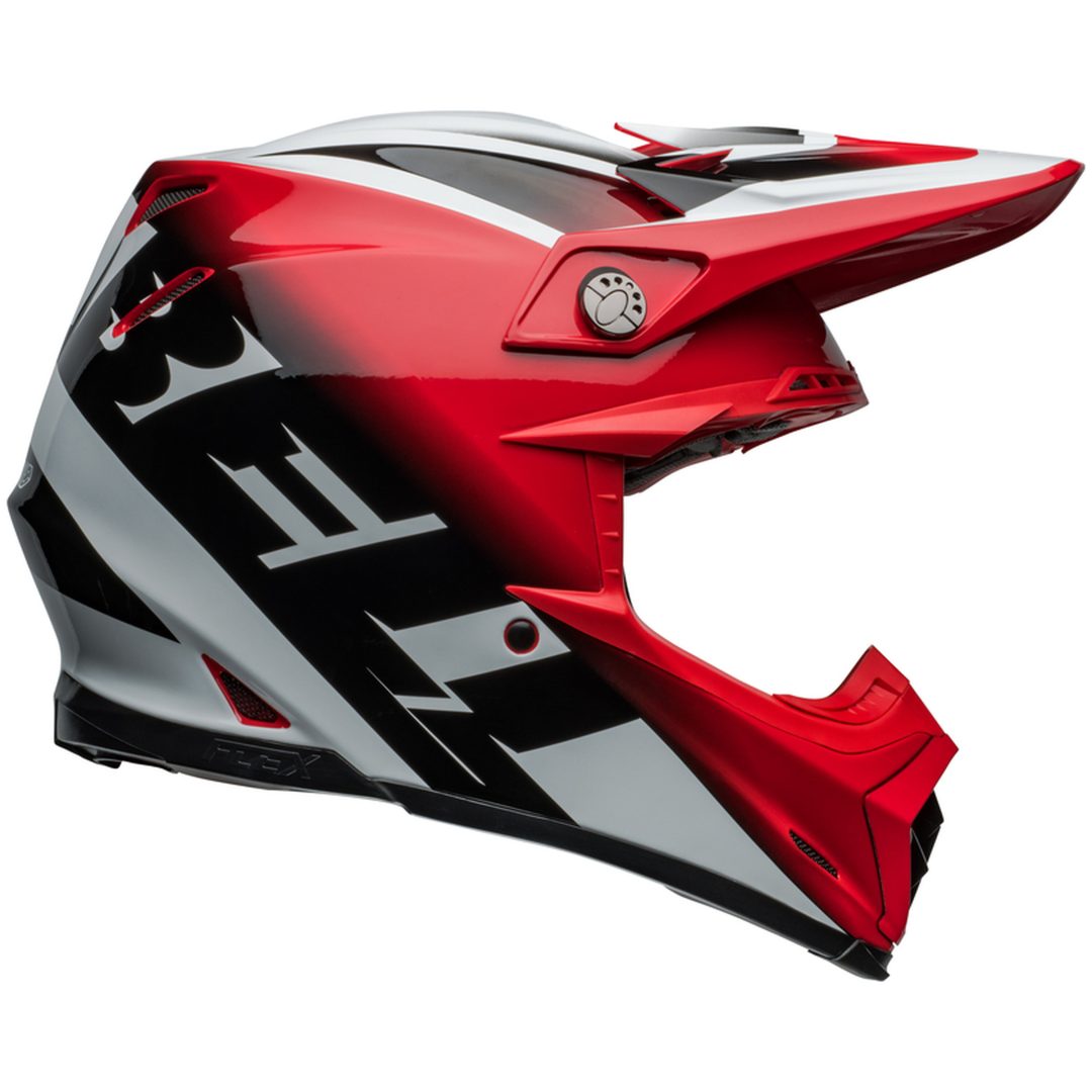 Crosshjälm Moto-9s Flex Rail Glans Röd/vit BELL XL – bild 7