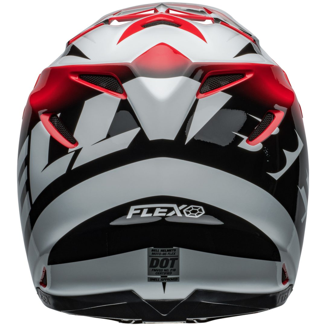 Crosshjälm Moto-9s Flex Rail Glans Röd/vit BELL XL – bild 4
