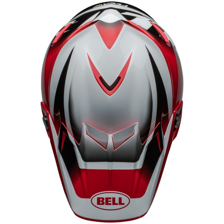 Crosshjälm Moto-9s Flex Rail Glans Röd/vit BELL XL – bild 3