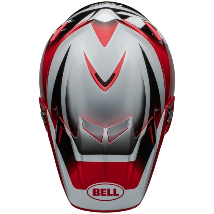 Crosshjälm Moto-9s Flex Rail Glans Röd/vit BELL XL – bild 2
