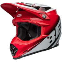 Crosshjälm Moto-9s Flex Rail Glans Röd/vit BELL