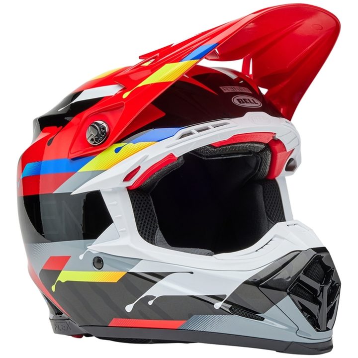 Crosshjälm Moto-9s Flex Renen Nova Glans Svart/röd BELL XL – bild 3