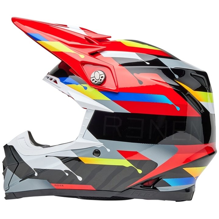Crosshjälm Moto-9s Flex Renen Nova Glans Svart/röd BELL XL – bild 4