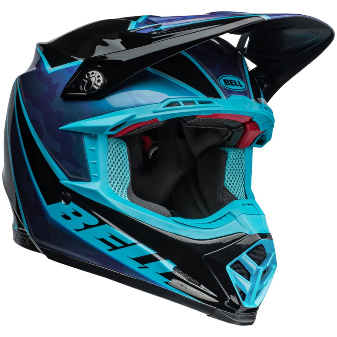 Crosshjälm Moto-9s Flex Sprite Glans Svart/blå BELL XL – bild 9