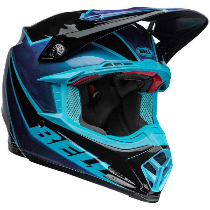 Crosshjälm Moto-9s Flex Sprite Glans Svart/blå BELL XL – bild 9