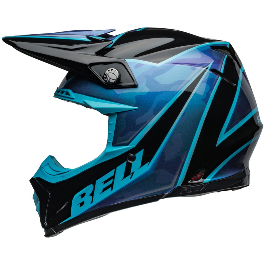 Crosshjälm Moto-9s Flex Sprite Glans Svart/blå BELL XL – bild 7