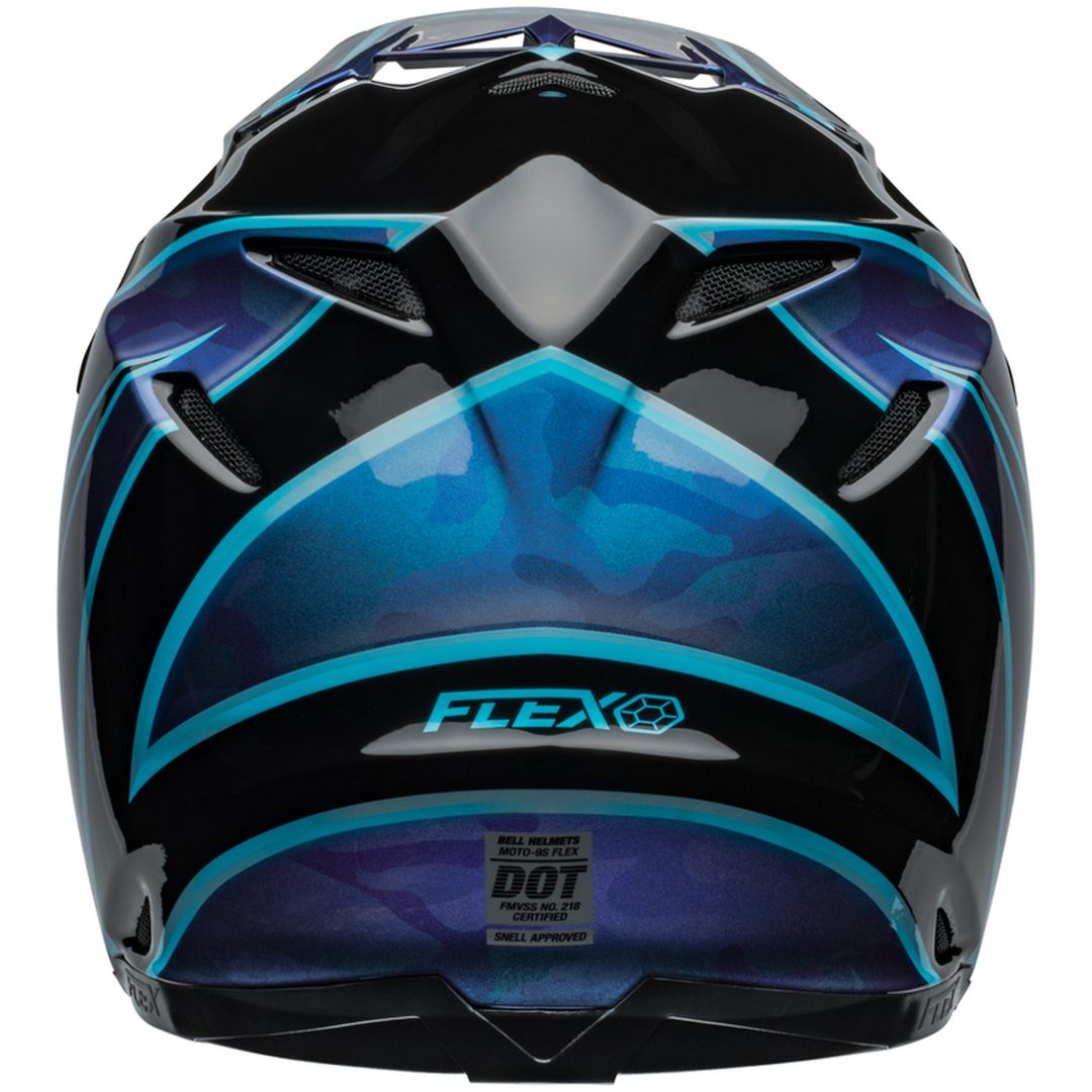Crosshjälm Moto-9s Flex Sprite Glans Svart/blå BELL XL – bild 3