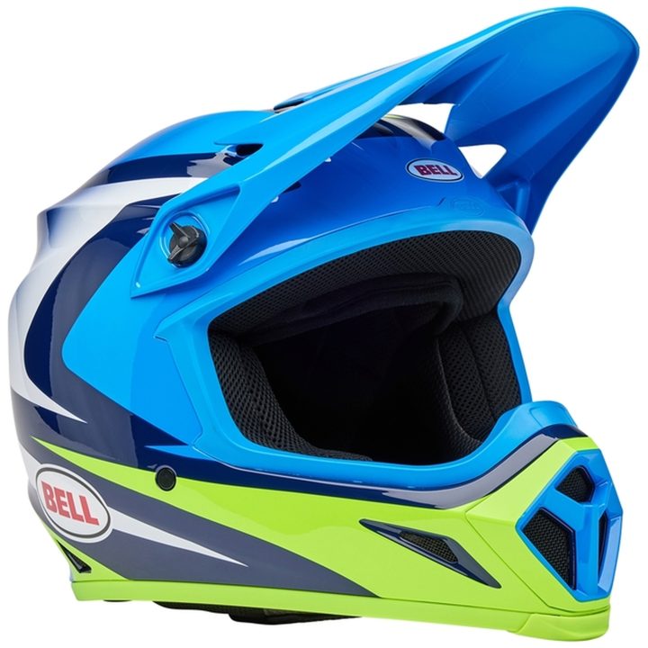Crosshjälm Mx-9 Mips Jackal Blå/hi-viz Gul/vit BELL L – bild 2