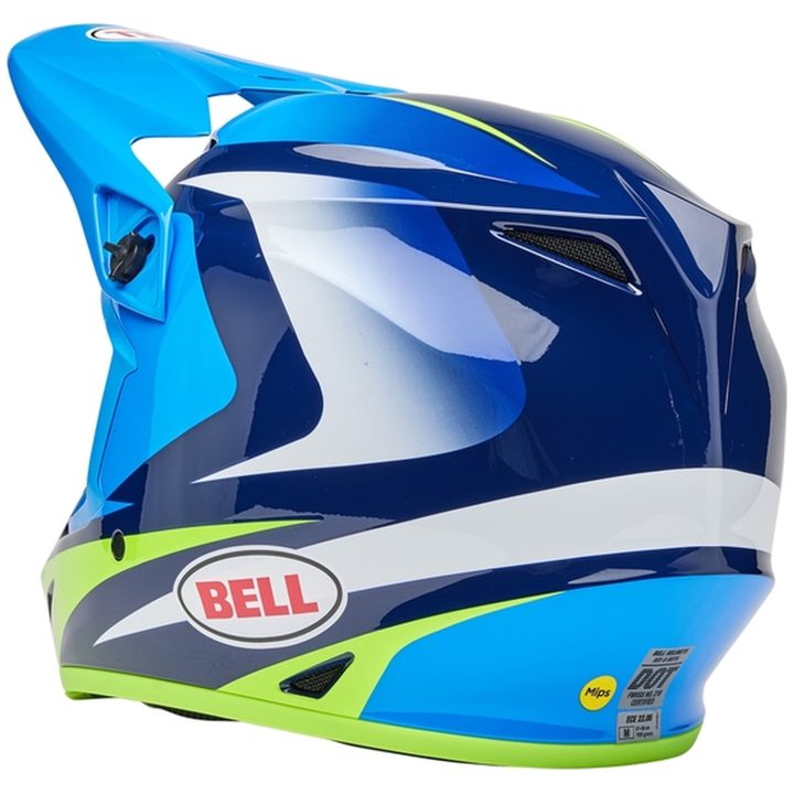 Crosshjälm Mx-9 Mips Jackal Blå/hi-viz Gul/vit BELL L – bild 5