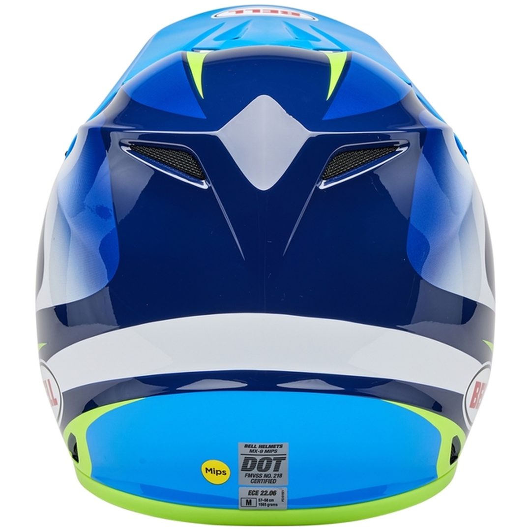 Crosshjälm Mx-9 Mips Jackal Blå/hi-viz Gul/vit BELL L – bild 6