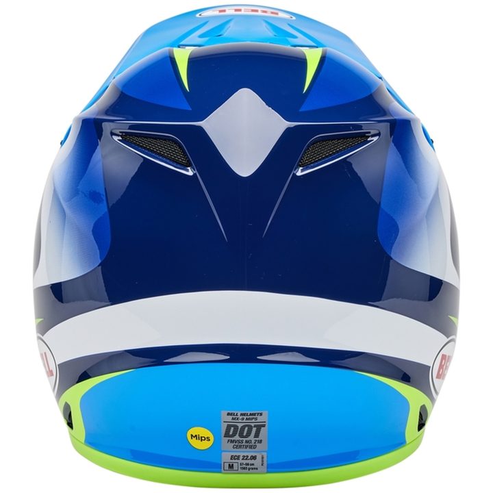 Crosshjälm Mx-9 Mips Jackal Blå/hi-viz Gul/vit BELL L – bild 6
