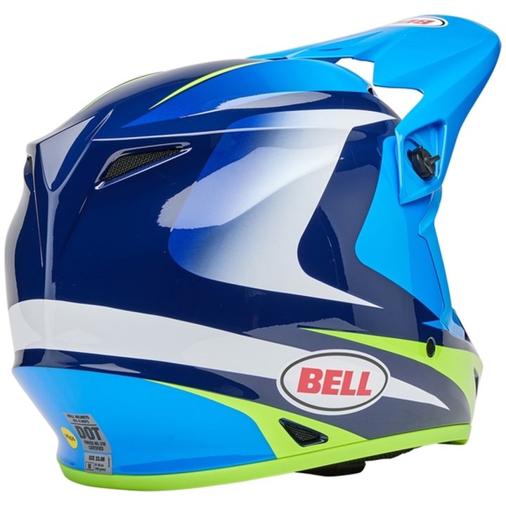 Crosshjälm Mx-9 Mips Jackal Blå/hi-viz Gul/vit BELL L – bild 7