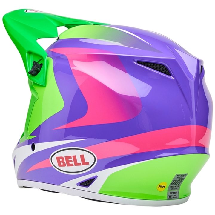 Crosshjälm Mx-9 Mips Jackal Gloss Hi-viz Grön/lila BELL M – bild 5