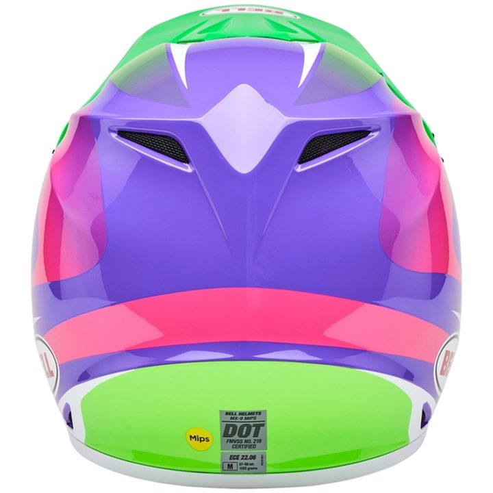 Crosshjälm Mx-9 Mips Jackal Gloss Hi-viz Grön/lila BELL M – bild 6