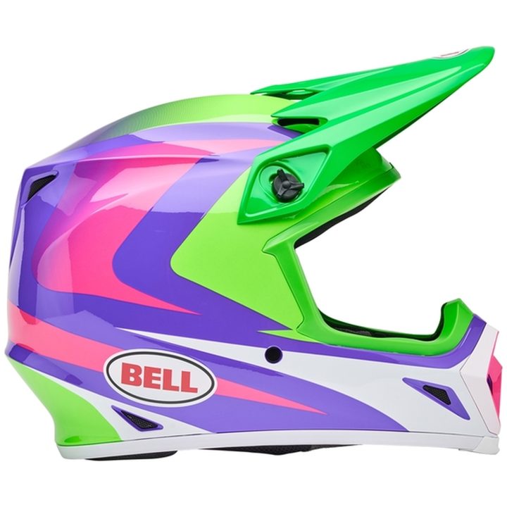 Crosshjälm Mx-9 Mips Jackal Gloss Hi-viz Grön/lila BELL M – bild 8
